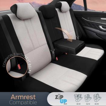 Auto Sitzbezug Set Universal Vorne und Hinten Komfortabel Komplett Set